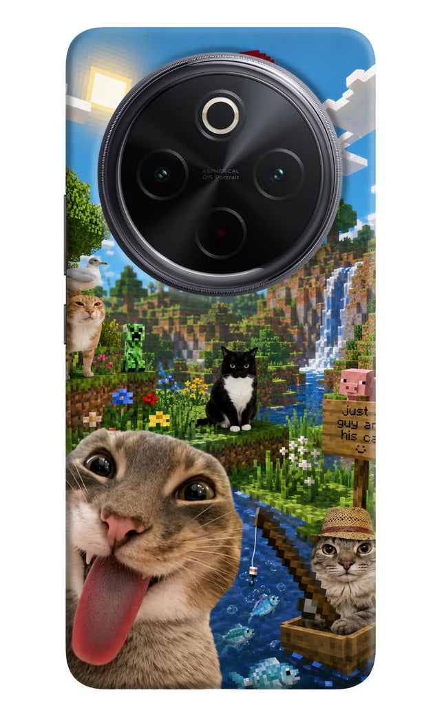 Minecraft Cat Chaos iQOO Z10 5G Hard Case Back Cover by Casekaro