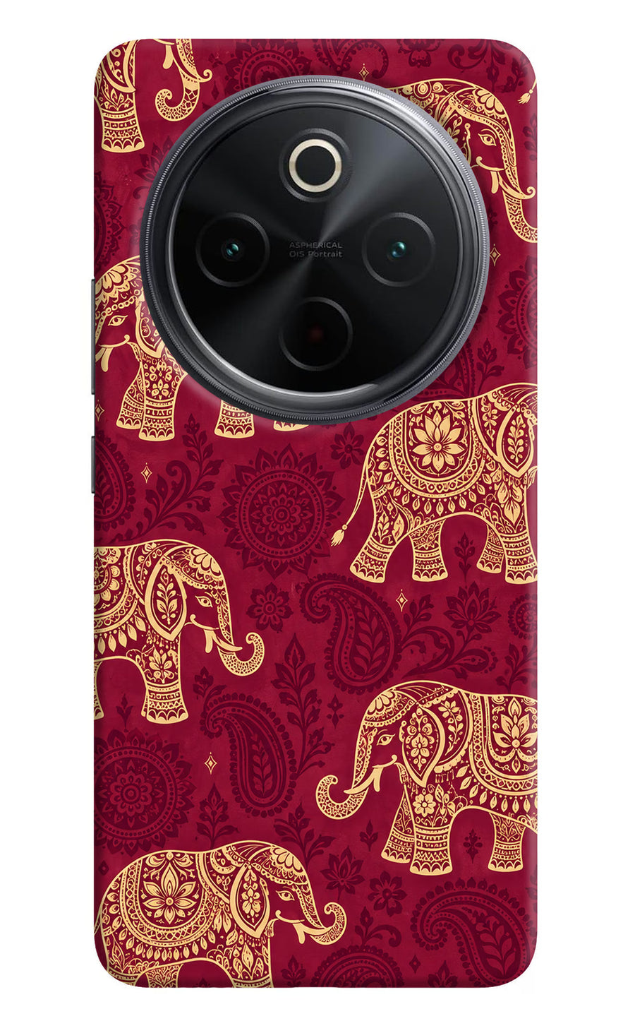 Maroon Elephant iQOO Z10 5G Back Cover, Hard case