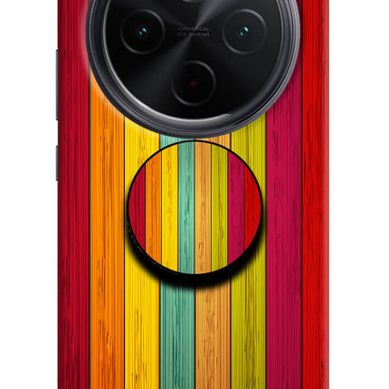 Multicolor Wooden iQOO Z10 5G Pop Case by Casekaro