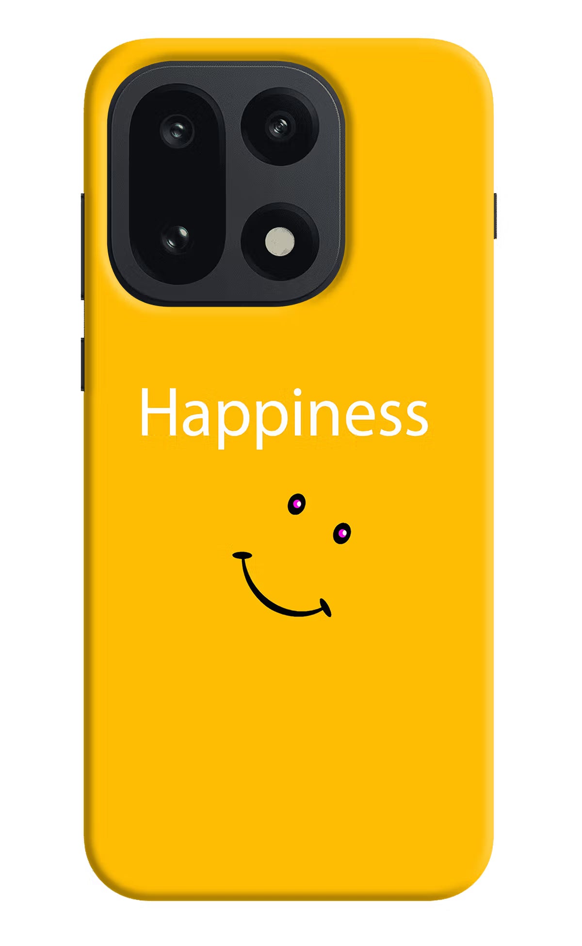 Happiness With Smiley OnePlus 15 Hard Case Back Cover by Casekaro