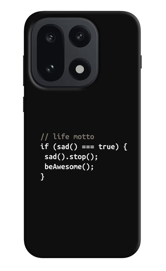 Life Motto Code OnePlus 15 Hard Case Back Cover by Casekaro