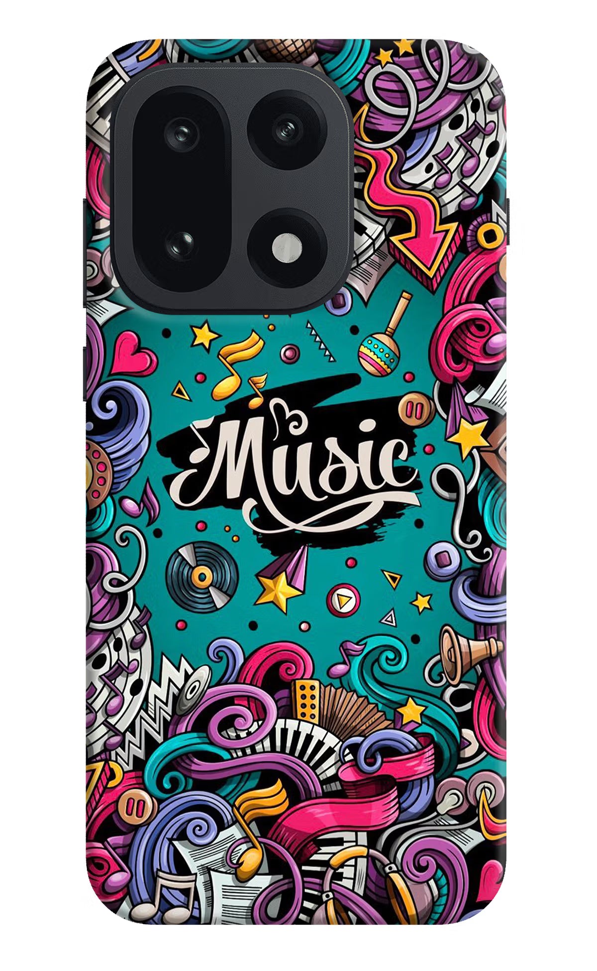 Music Graffiti OnePlus 15 Hard Case Back Cover by Casekaro