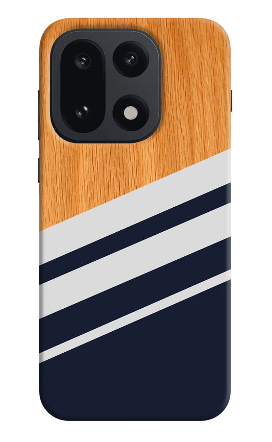 Blue and white wooden OnePlus 15 Hard Case Back Cover by Casekaro