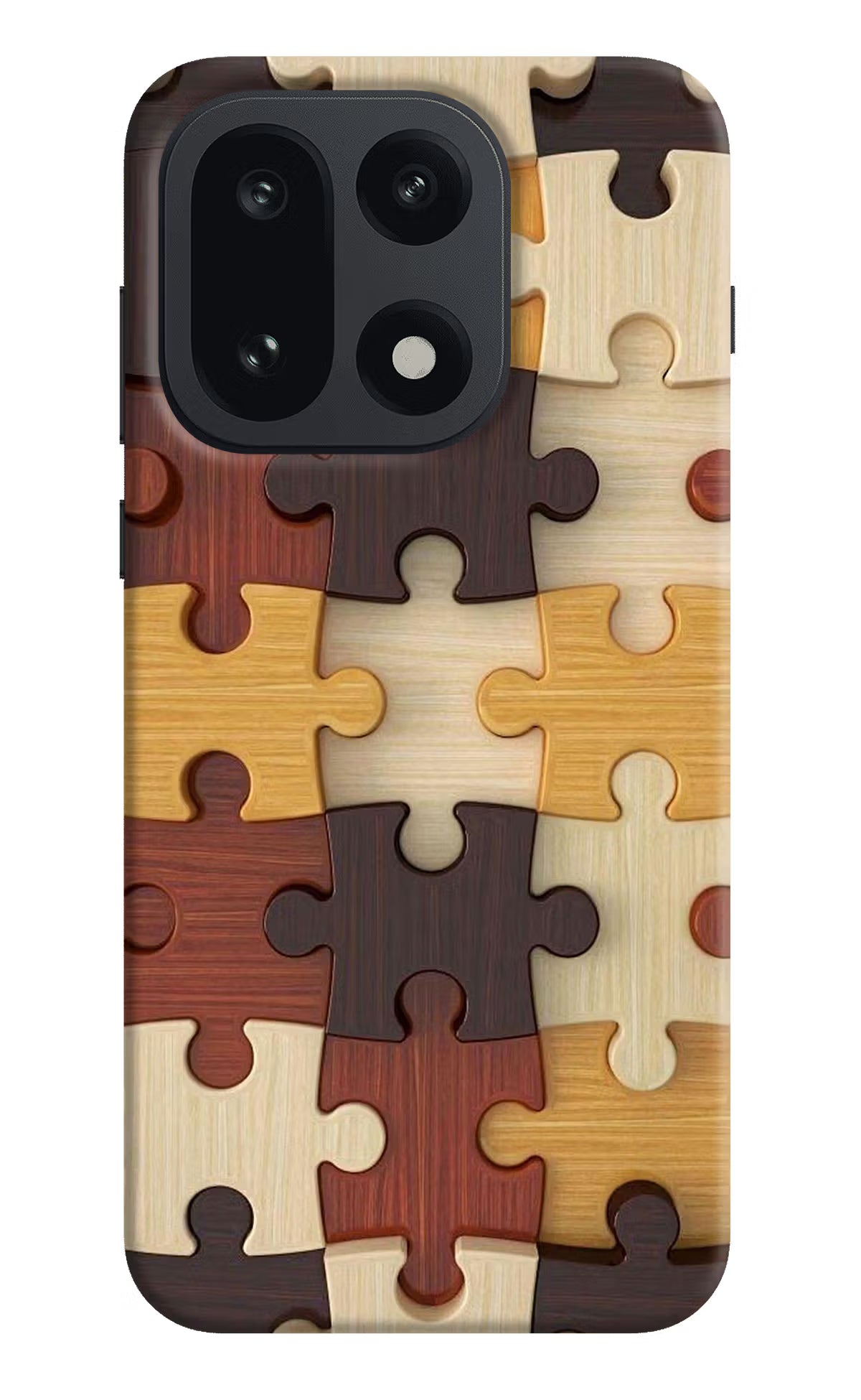 Wooden Puzzle OnePlus 15 Hard Case Back Cover by Casekaro