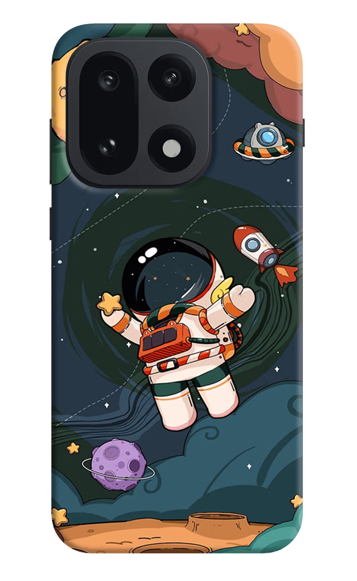 Cartoon Astronaut OnePlus 15 Hard Case Back Cover by Casekaro