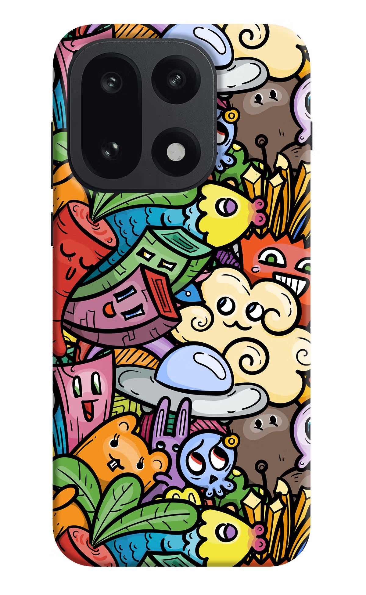 Veggie Doodle OnePlus 15 Hard Case Back Cover by Casekaro