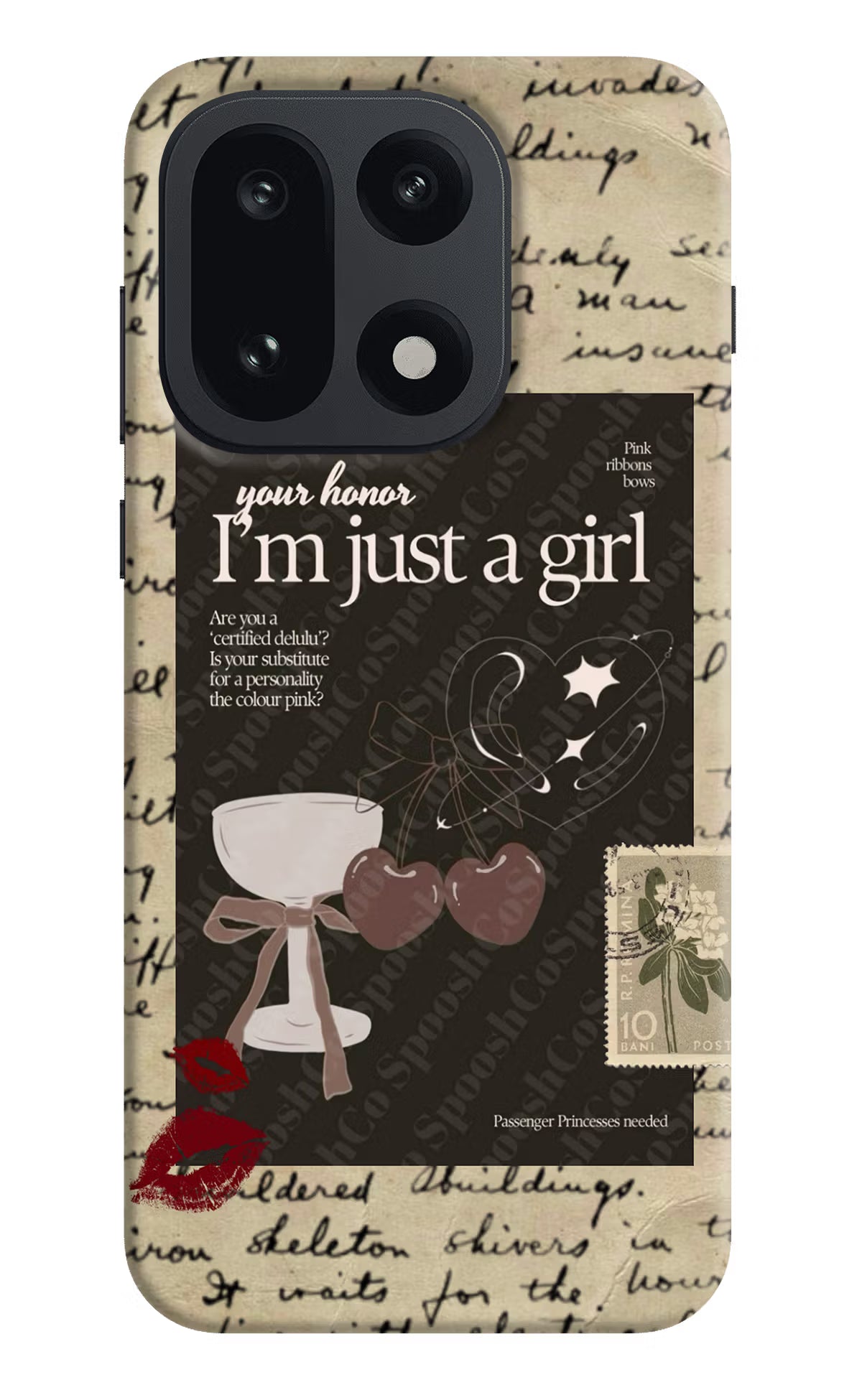 I am just a girl OnePlus 15 Hard Case Back Cover by Casekaro
