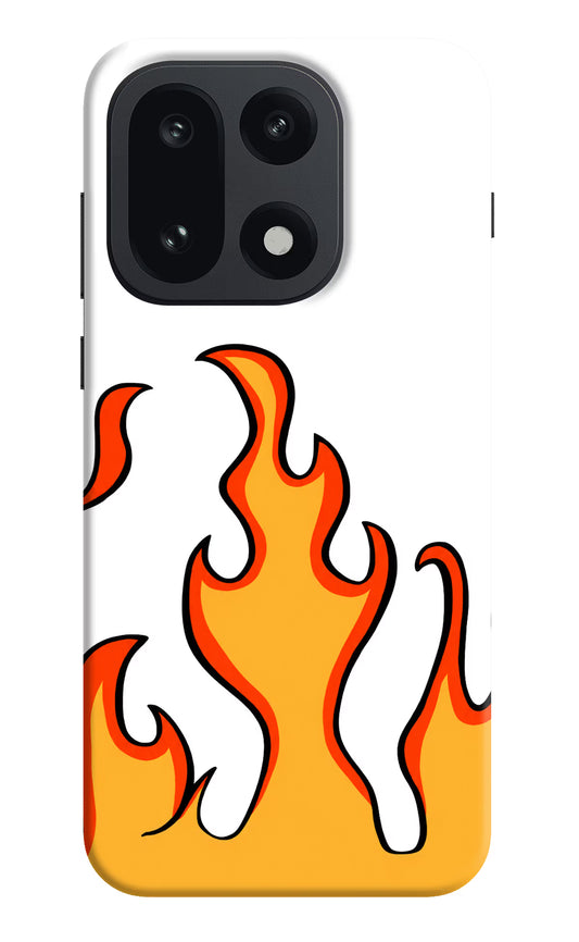 Fired Up – White OnePlus 15 Hard Case Back Cover by Casekaro