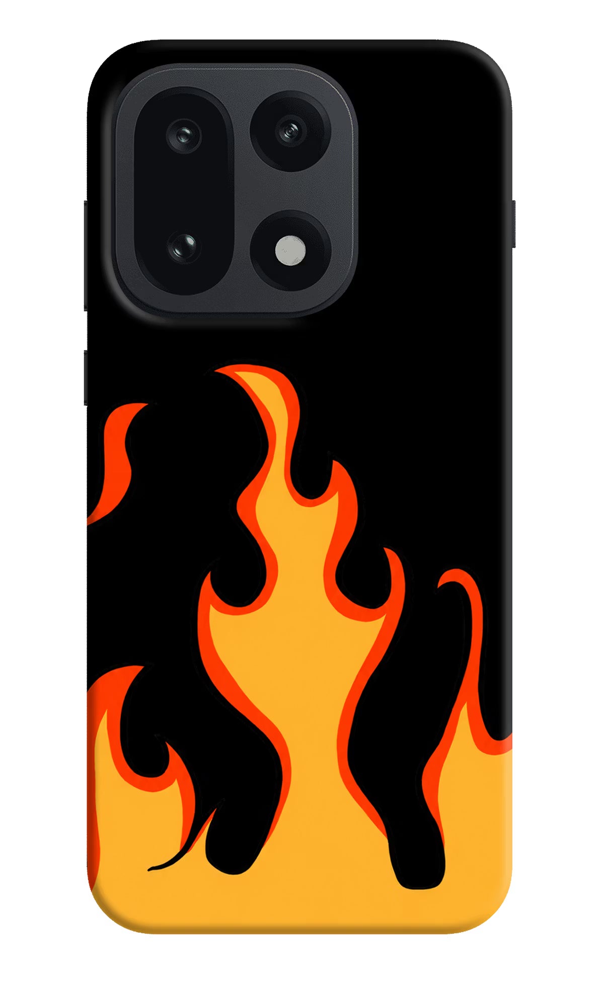 Fired Up – Black OnePlus 15 Hard Case Back Cover by Casekaro