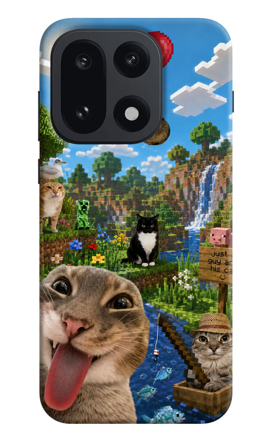 Minecraft Cat Chaos OnePlus 15 Hard Case Back Cover by Casekaro