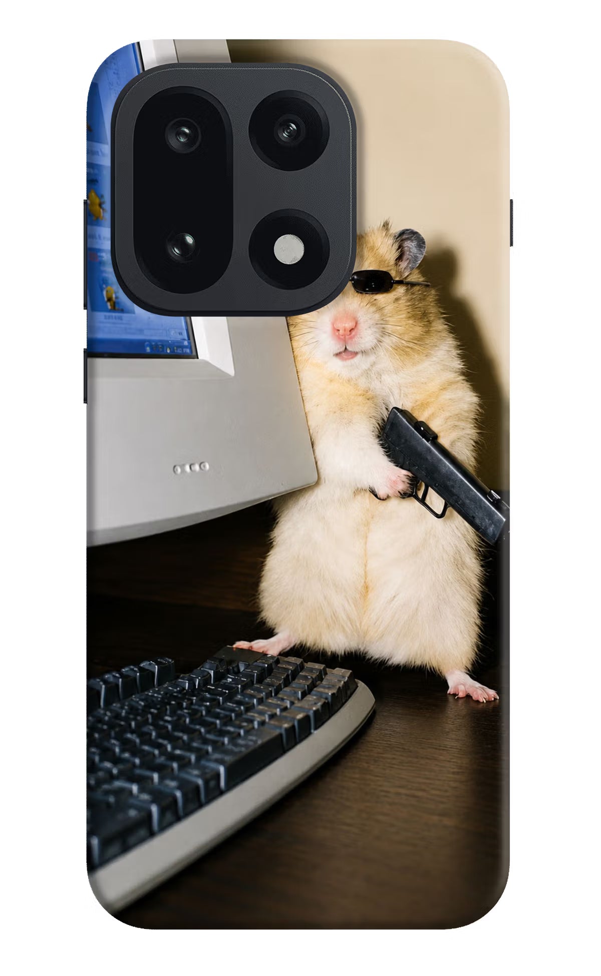 Hacker Hamster OnePlus 15 Hard Case Back Cover by Casekaro