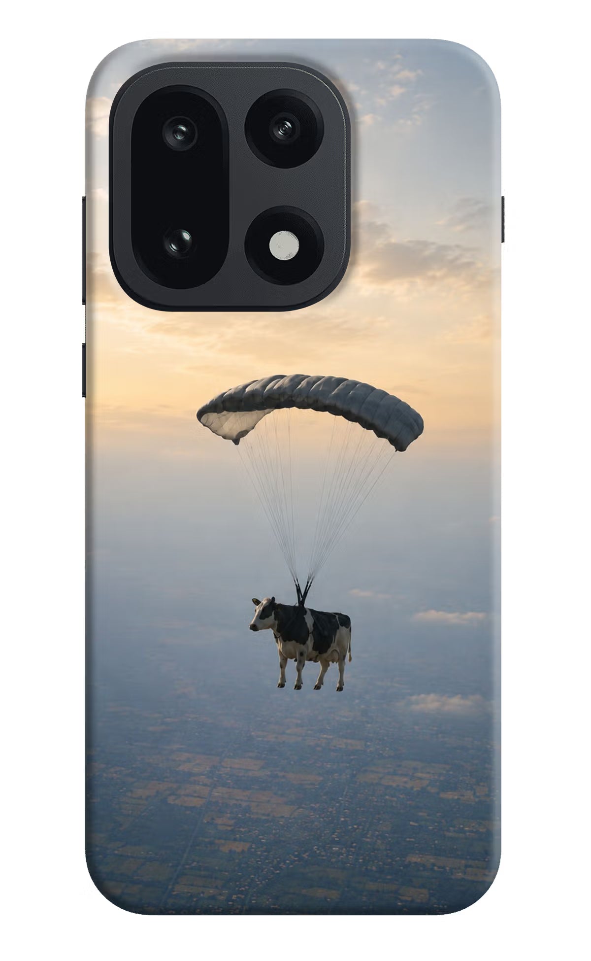 Skydiving Cow OnePlus 15 Hard Case Back Cover by Casekaro