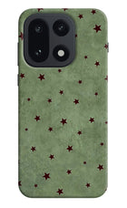 Green Stars OnePlus 15 Hard Case Back Cover by Casekaro