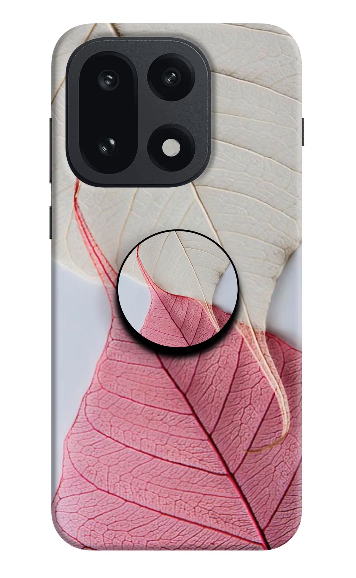 White Pink Leaf OnePlus 15 Pop Case by Casekaro