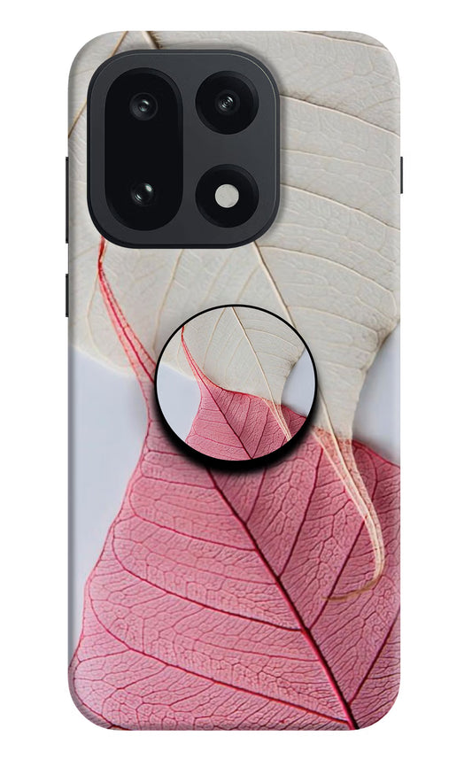 White Pink Leaf OnePlus 15 Pop Case by Casekaro
