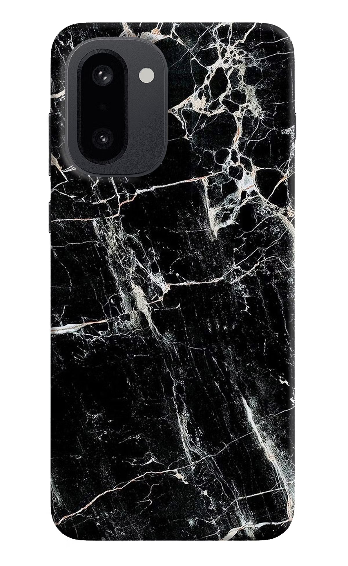 Black Marble Texture OnePlus 15R Hard Case Back Cover by Casekaro