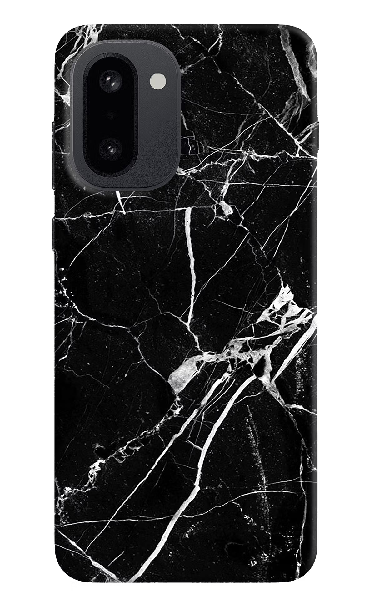 Black Marble Pattern OnePlus 15R Hard Case Back Cover by Casekaro
