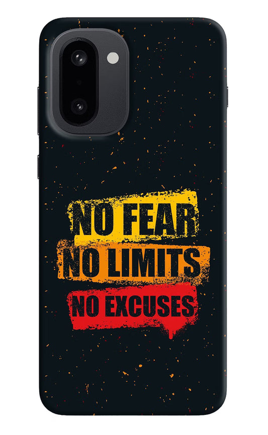 No Fear No Limits No Excuse OnePlus 15R Hard Case Back Cover by Casekaro