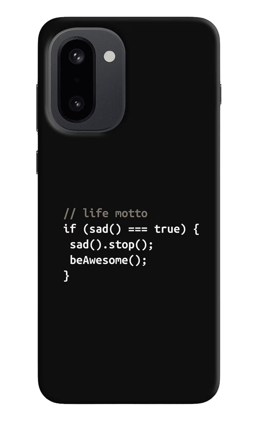 Life Motto Code OnePlus 15R Hard Case Back Cover by Casekaro