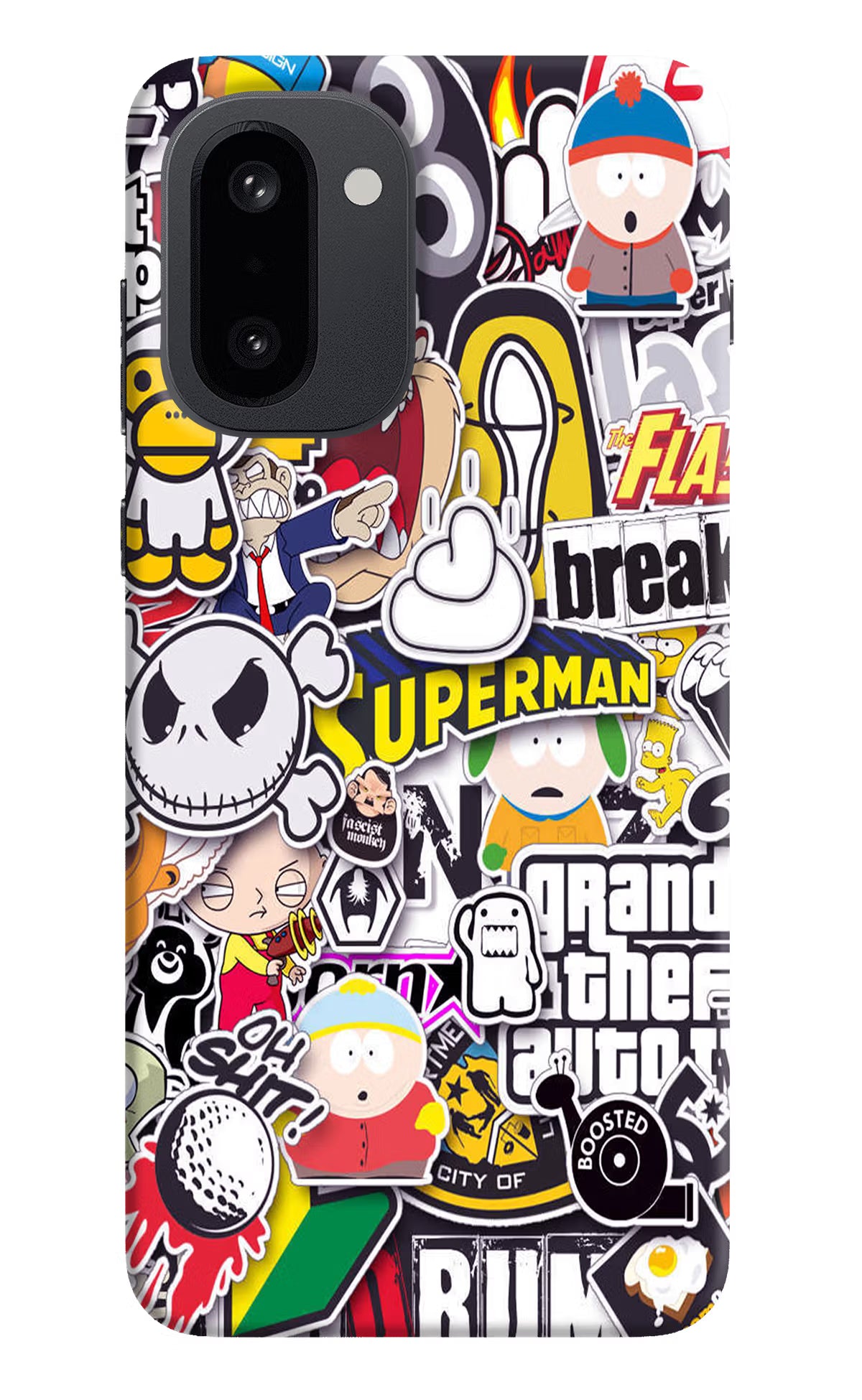 Sticker Bomb OnePlus 15R Hard Case Back Cover by Casekaro