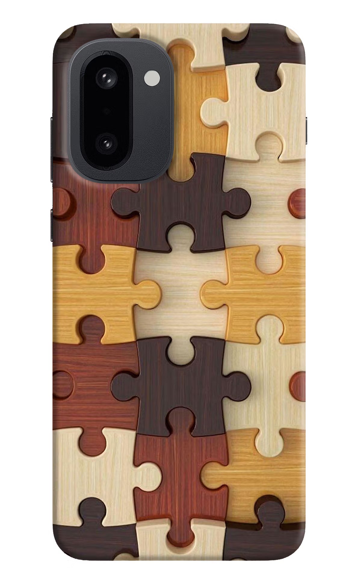 Wooden Puzzle OnePlus 15R Hard Case Back Cover by Casekaro
