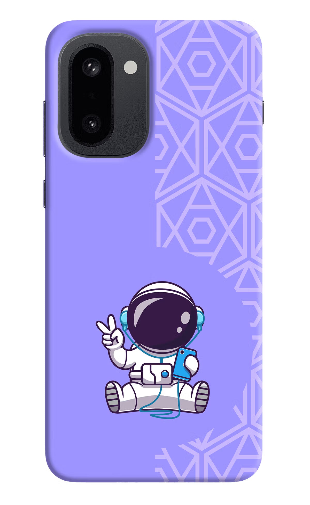 Cute Astronaut Chilling OnePlus 15R Hard Case Back Cover by Casekaro