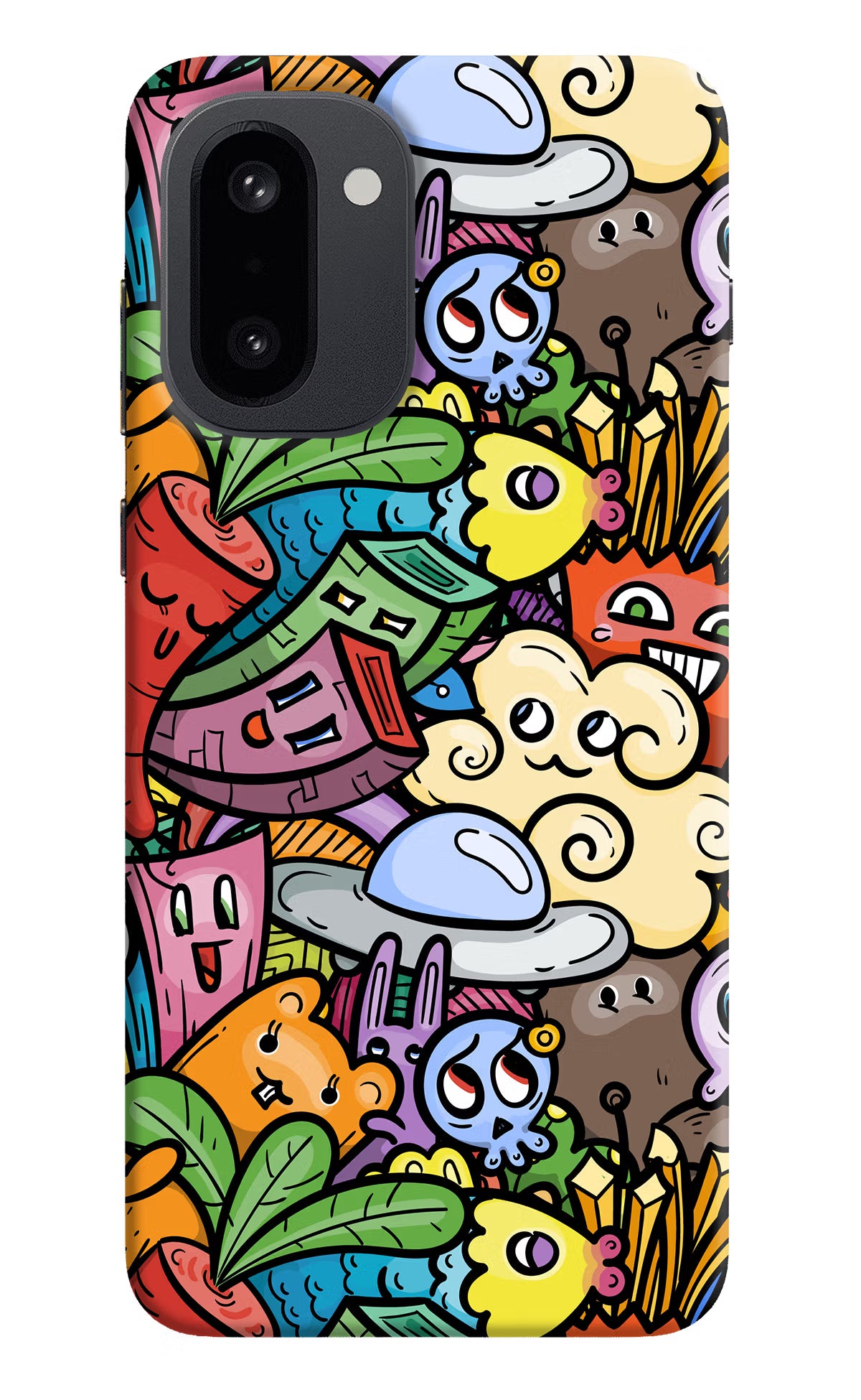 Veggie Doodle OnePlus 15R Hard Case Back Cover by Casekaro