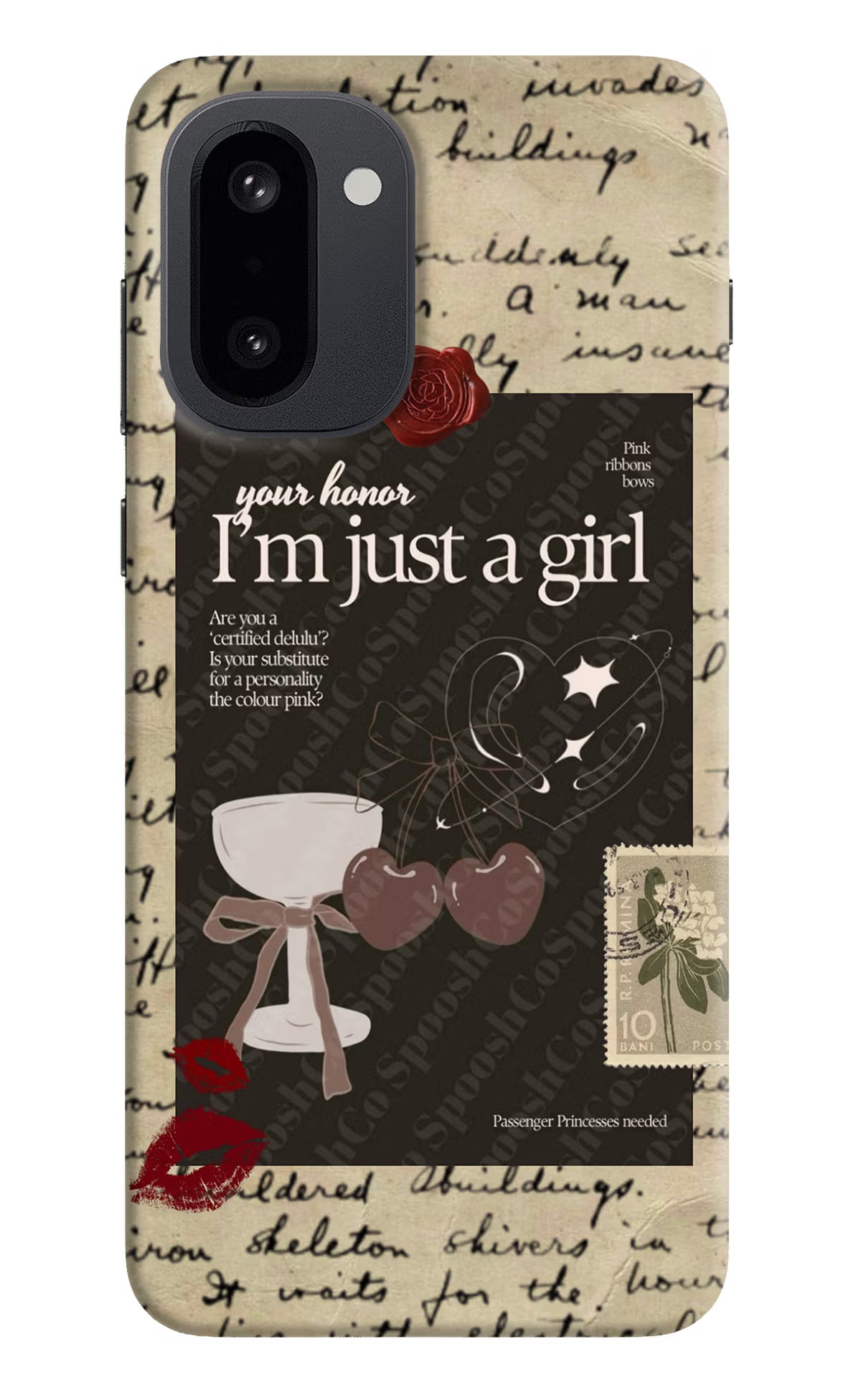 I am just a girl OnePlus 15R Hard Case Back Cover by Casekaro