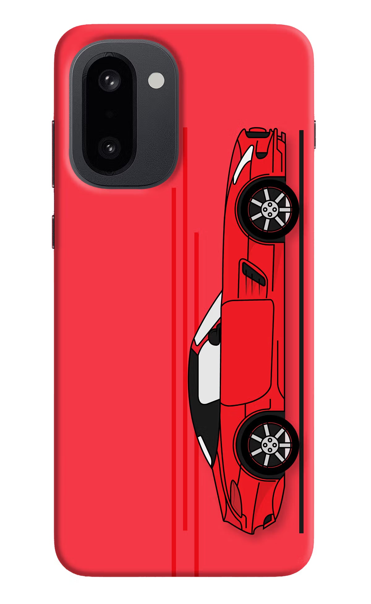 Red Velocity OnePlus 15R Hard Case Back Cover by Casekaro