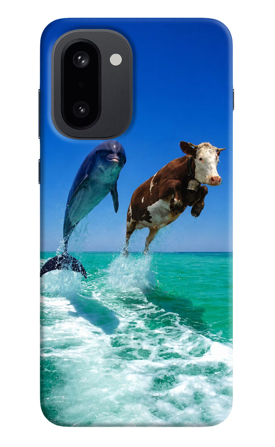 Dolphin vs Cow OnePlus 15R Back Cover, Hard case