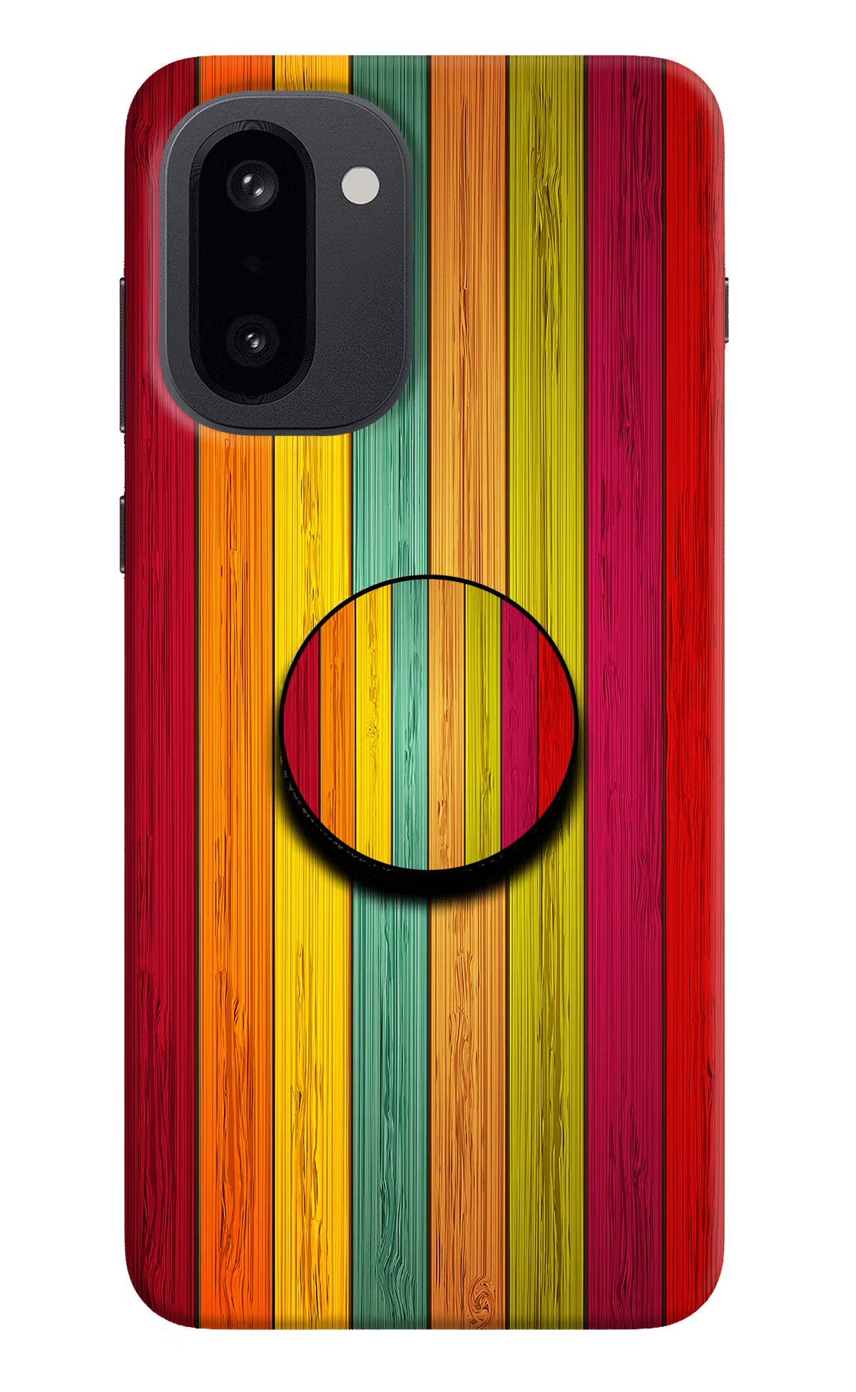 Multicolor Wooden OnePlus 15R Pop Case by Casekaro