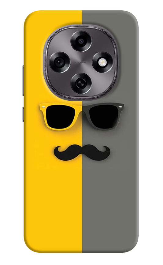 Sunglasses with Mustache Oppo F31 Pro 5G Hard Case Back Cover by Casekaro