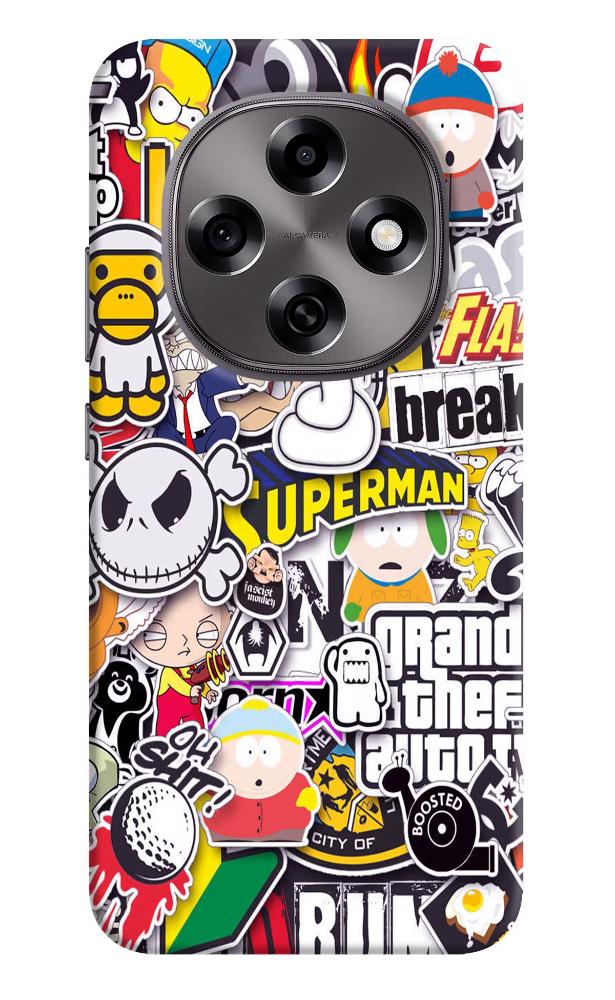 Sticker Bomb Oppo F31 Pro 5G Hard Case Back Cover by Casekaro