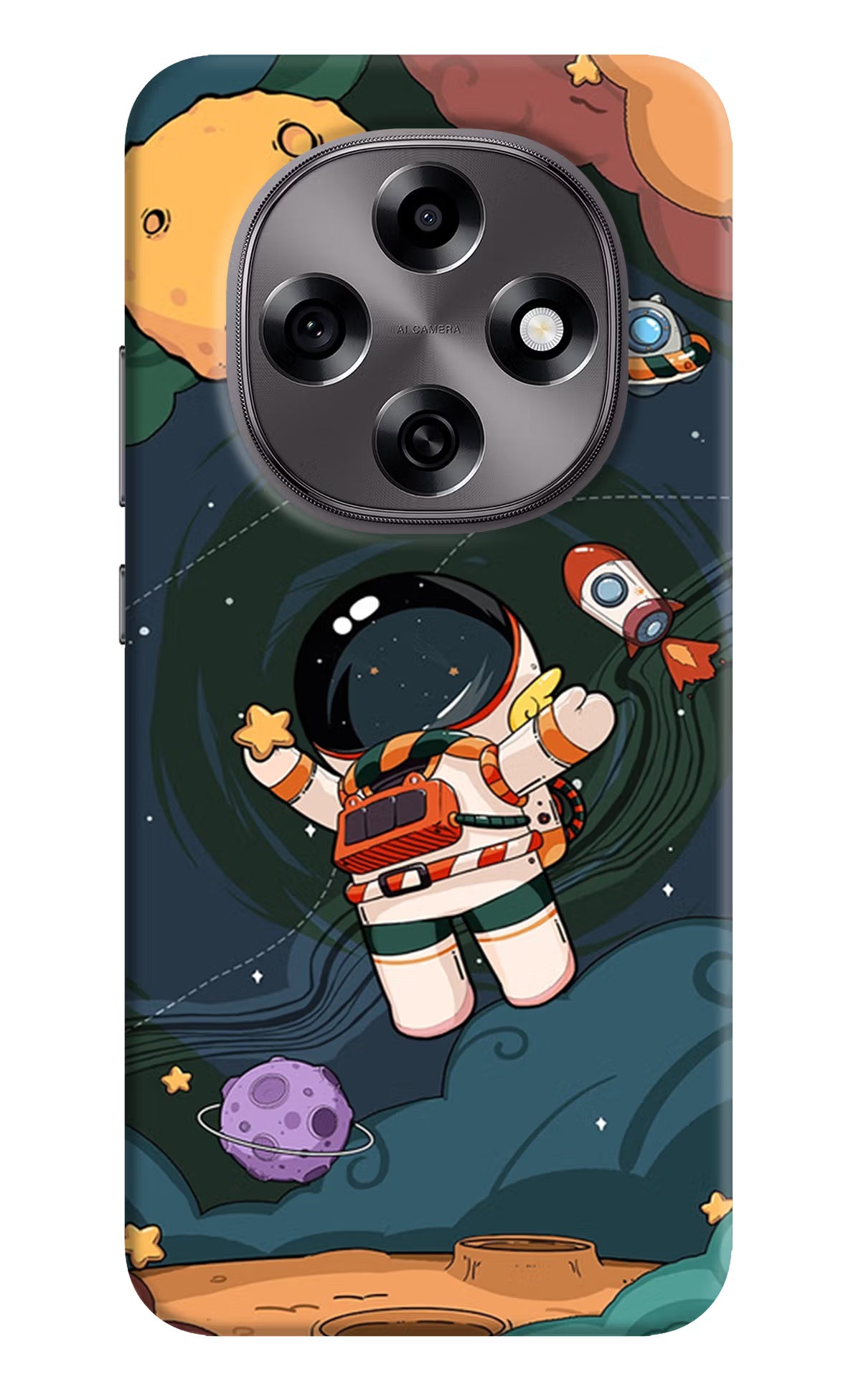 Cartoon Astronaut Oppo F31 Pro 5G Hard Case Back Cover by Casekaro