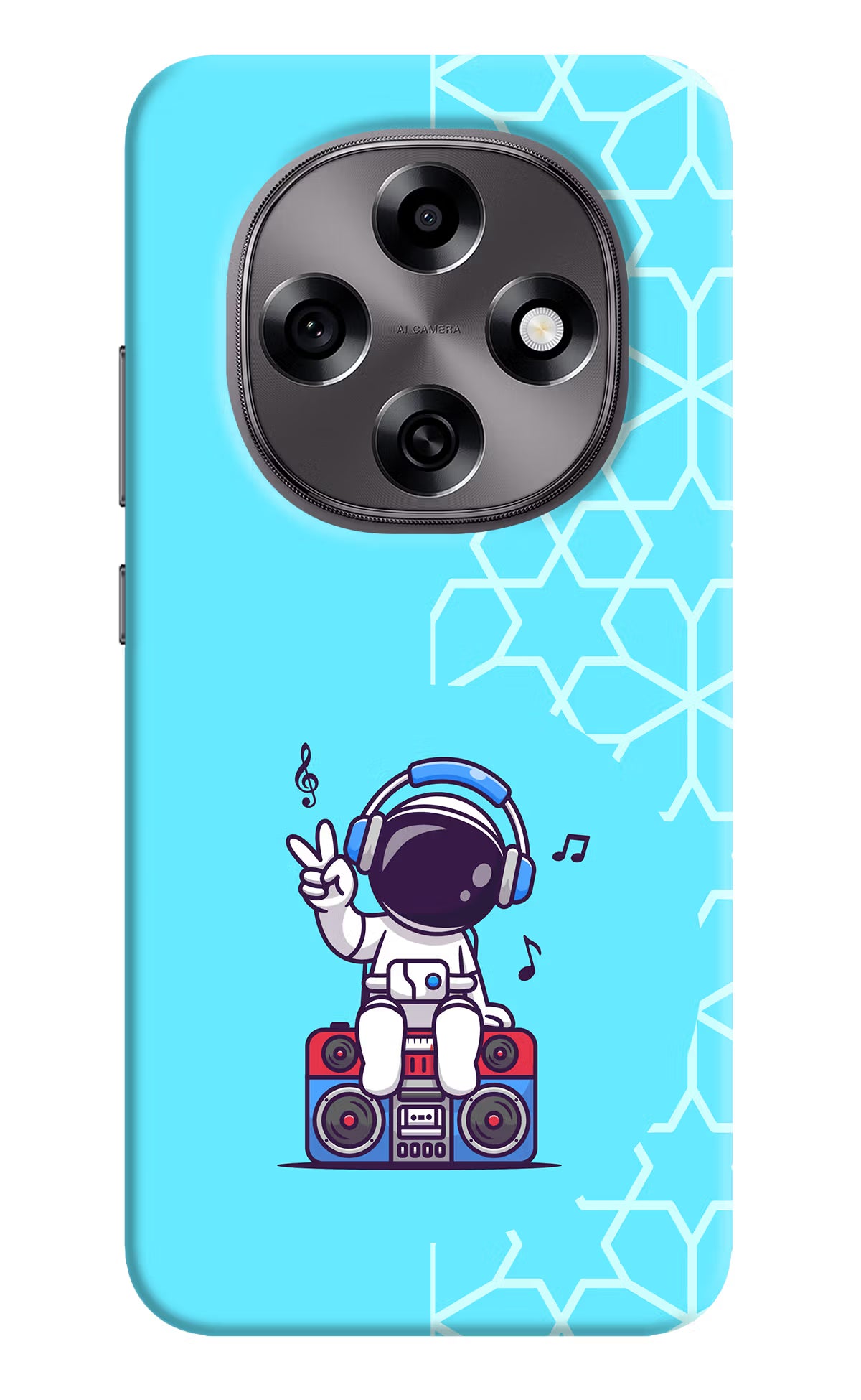 Cute Astronaut Chilling Oppo F31 Pro 5G Hard Case Back Cover by Casekaro