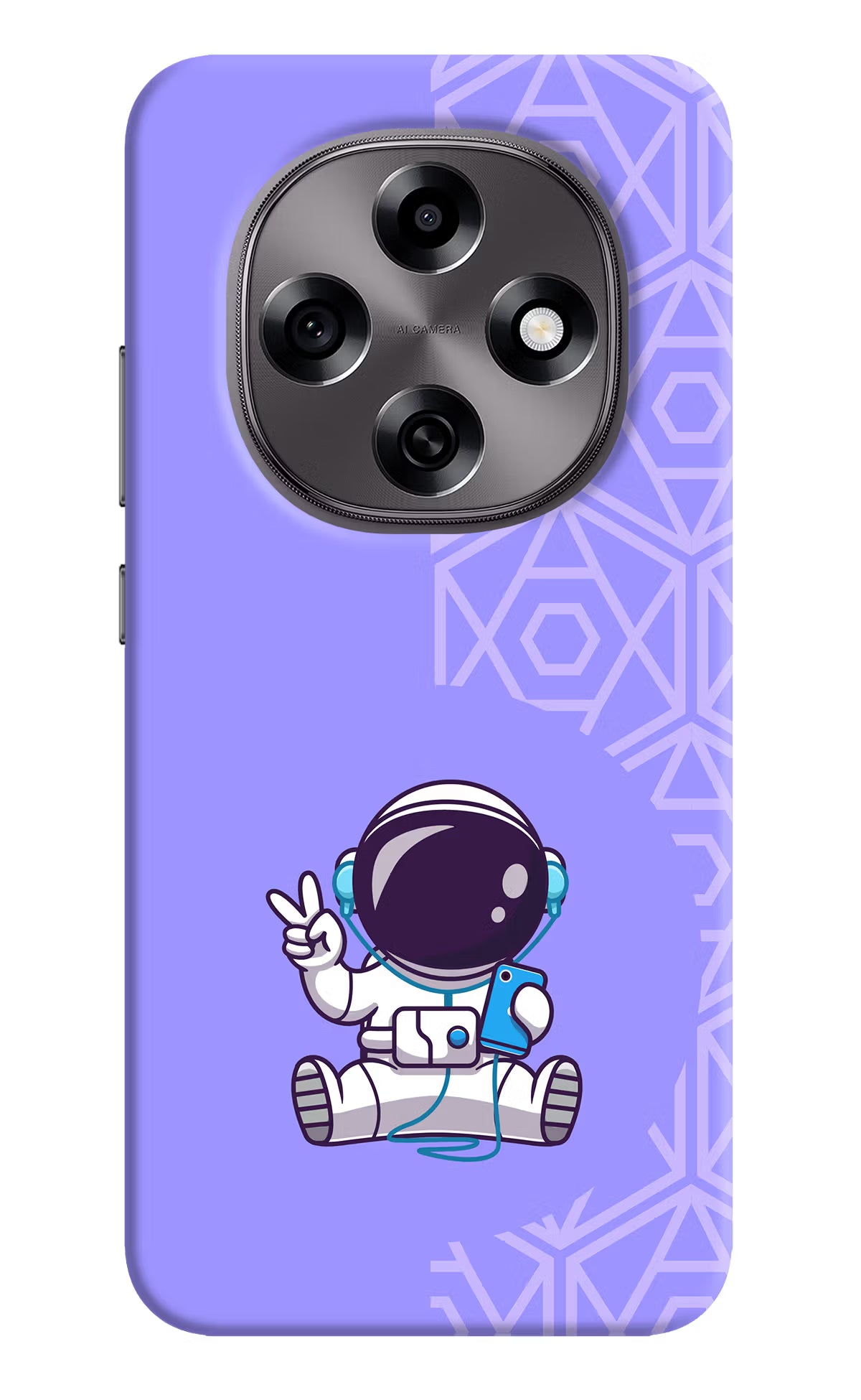 Cute Astronaut Chilling Oppo F31 Pro 5G Hard Case Back Cover by Casekaro