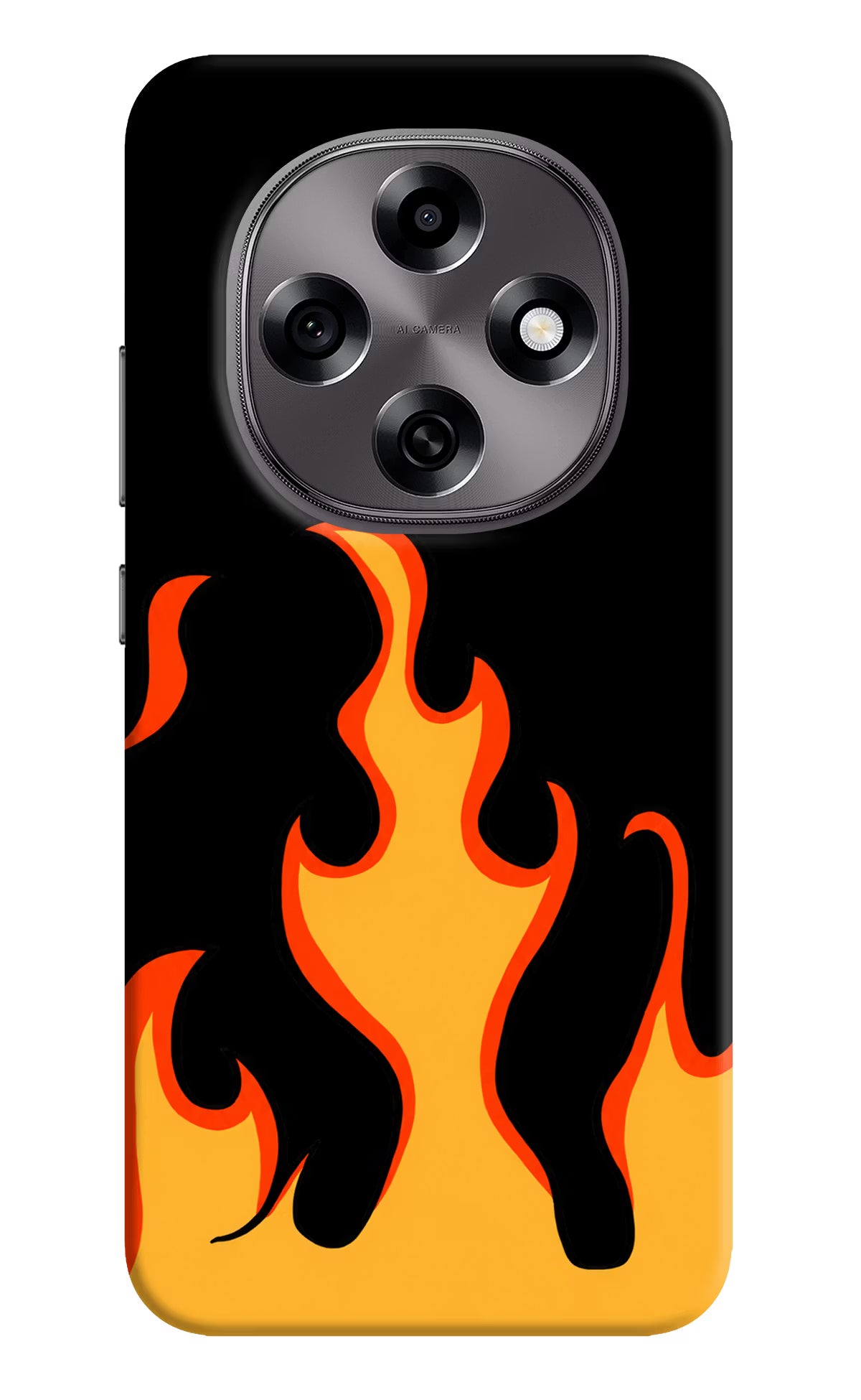 Fired Up – Black Oppo F31 Pro 5G Hard Case Back Cover by Casekaro