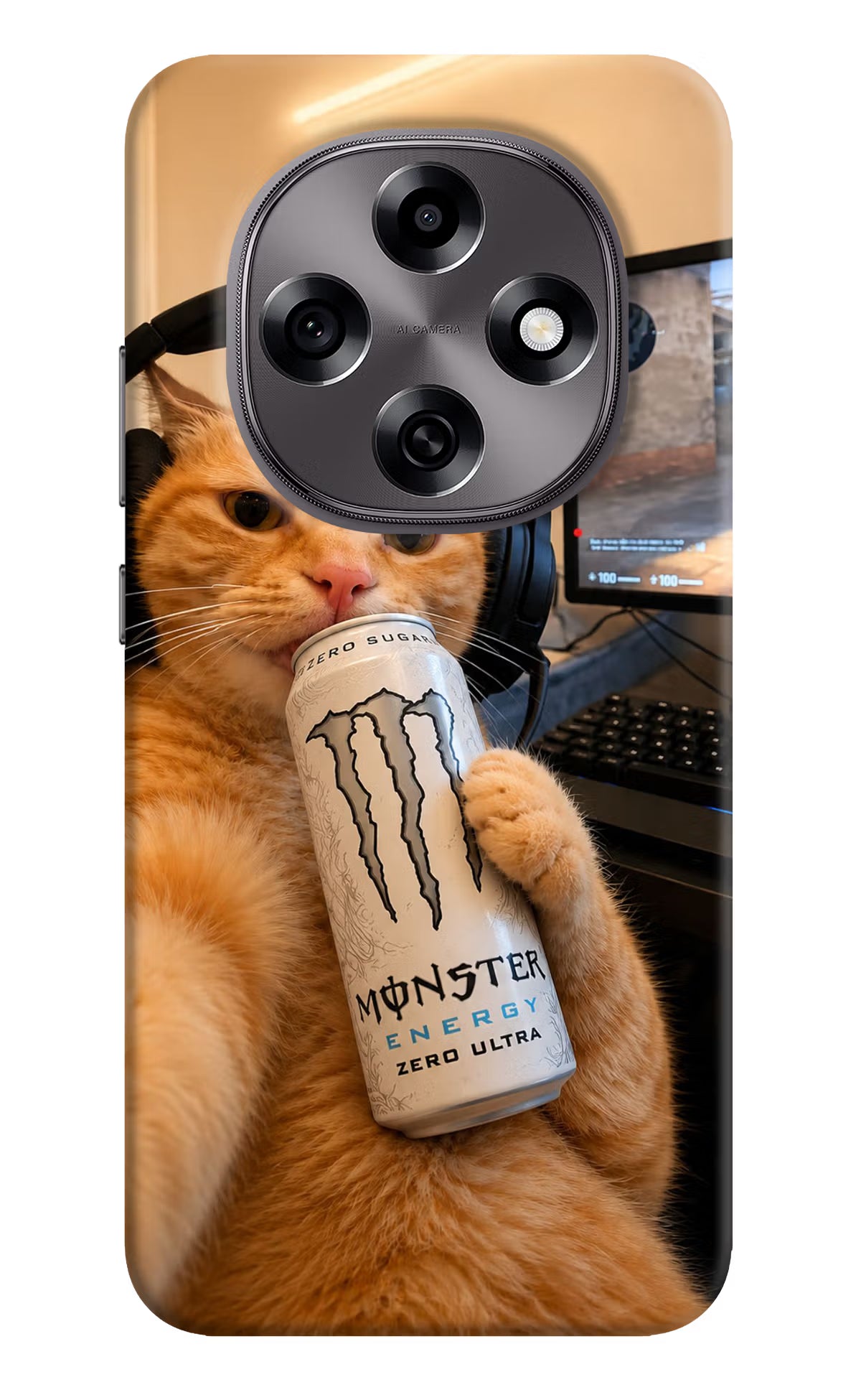 Gamer Cat Energy Oppo F31 Pro 5G Back Cover