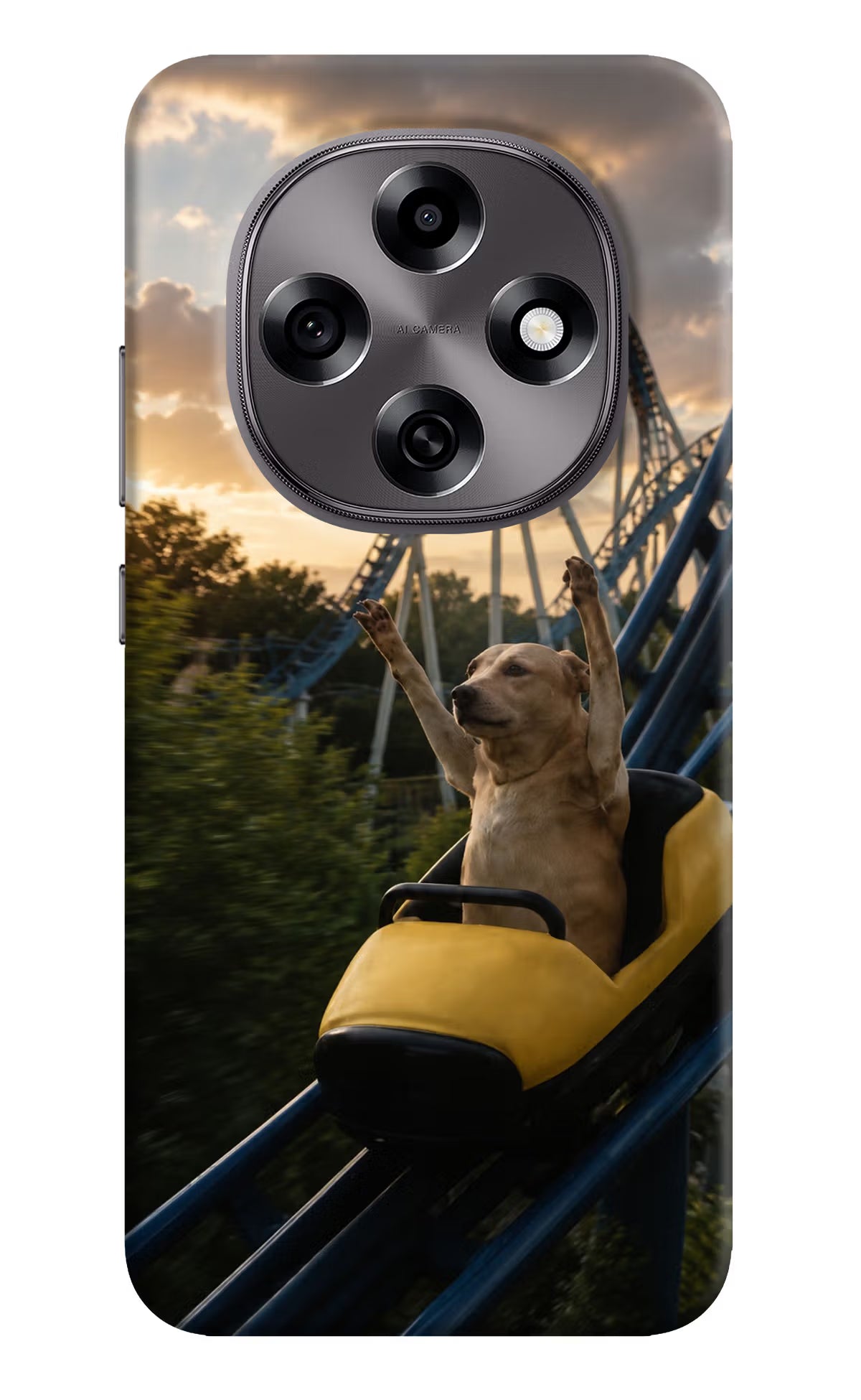 Rollercoaster Dog Oppo F31 Pro 5G Hard Case Back Cover by Casekaro