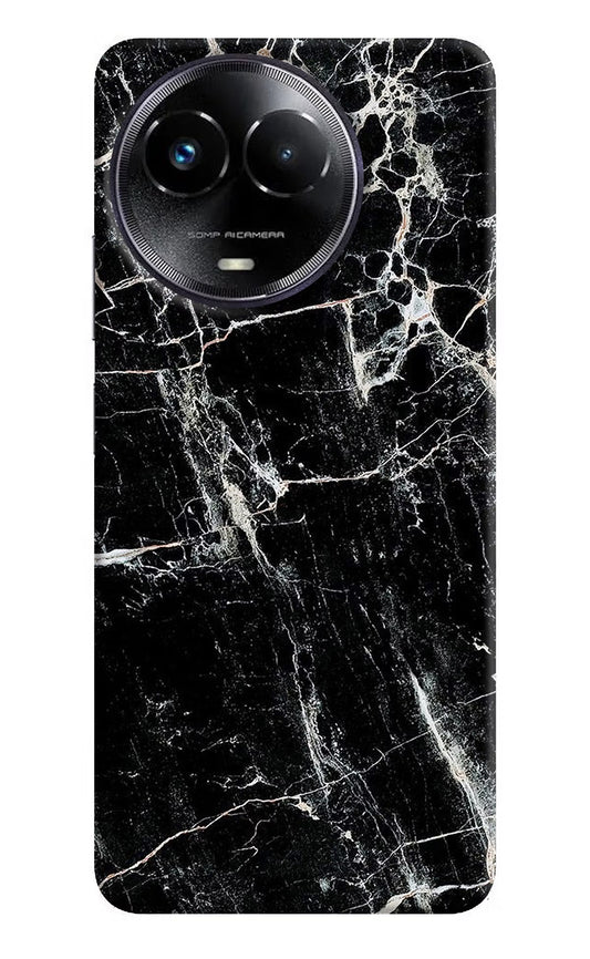 Black Marble Texture Realme Narzo 60x Hard Case Back Cover by Casekaro
