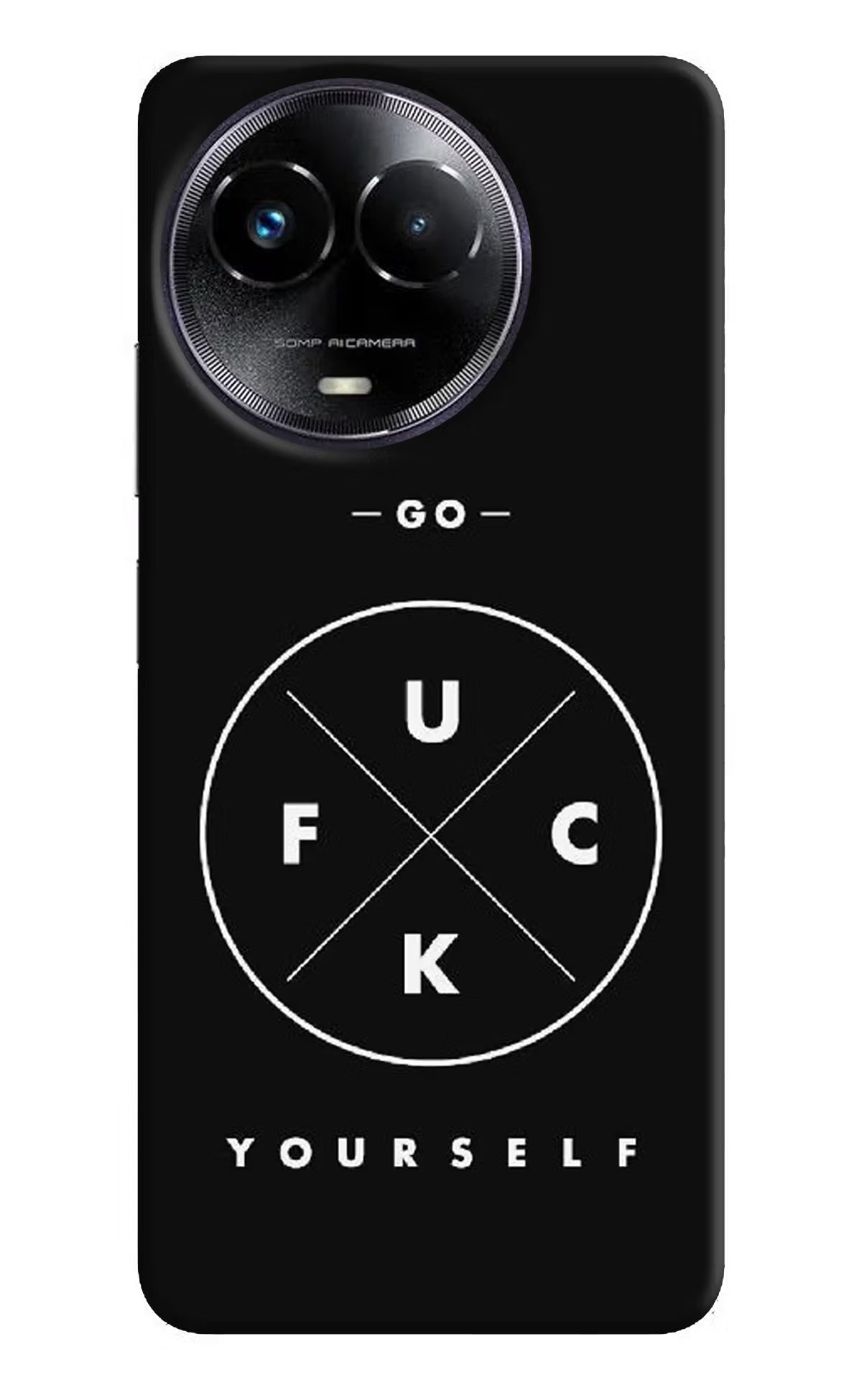 Go Fuck Yourself Realme Narzo 60x Hard Case Back Cover by Casekaro