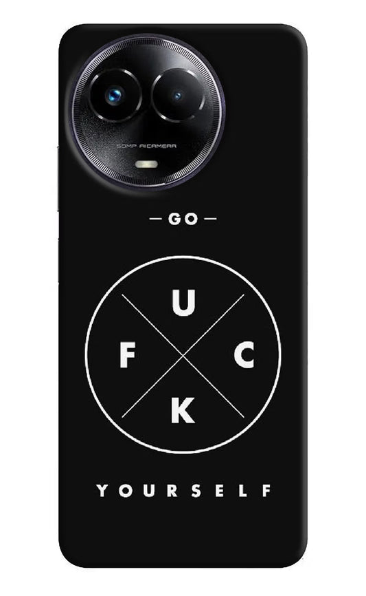 Go Fuck Yourself Realme Narzo 60x Hard Case Back Cover by Casekaro