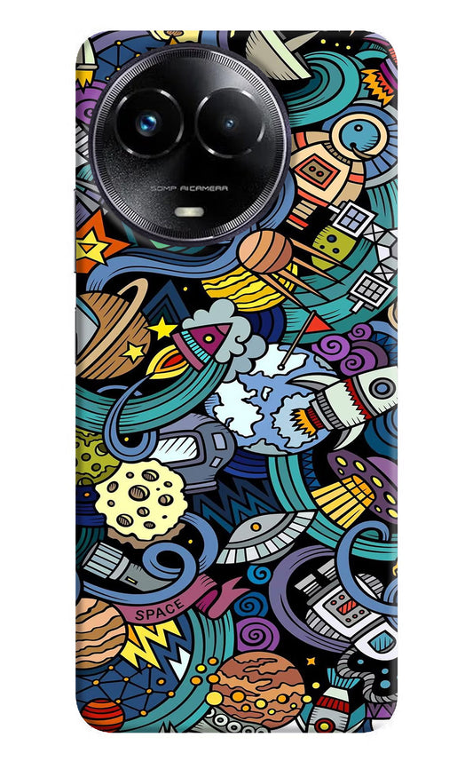 Space Abstract Realme Narzo 60x Hard Case Back Cover by Casekaro