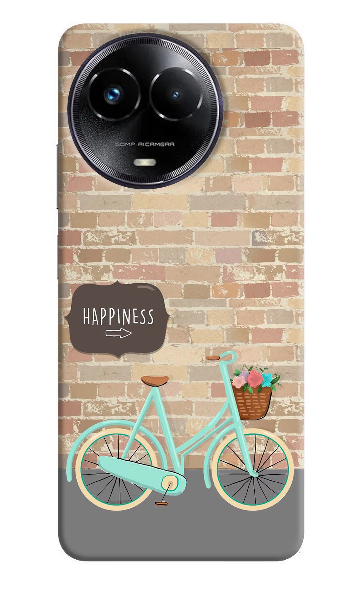 Happiness Artwork Realme Narzo 60x Hard Case Back Cover by Casekaro