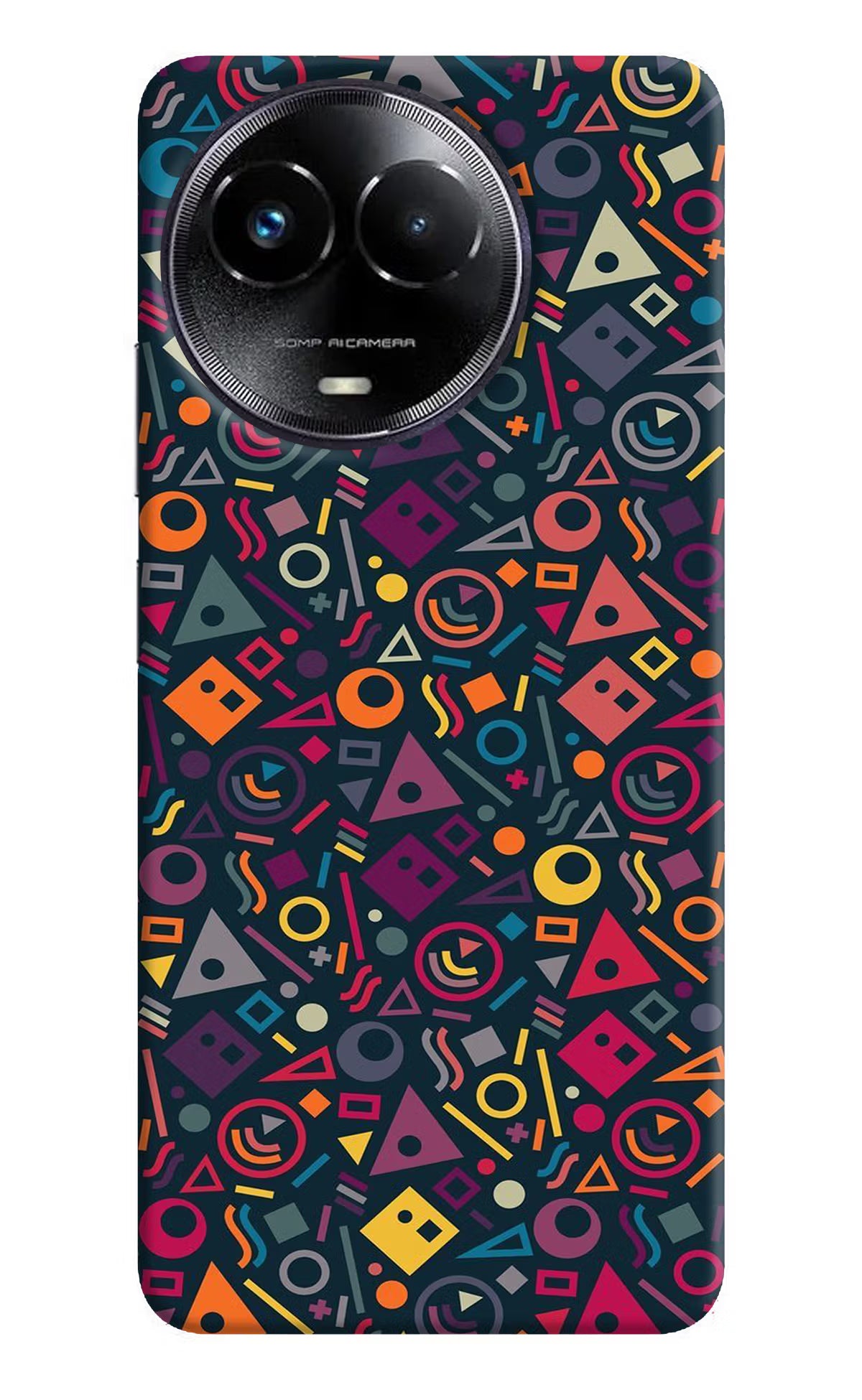 Geometric Abstract Realme Narzo 60x Hard Case Back Cover by Casekaro