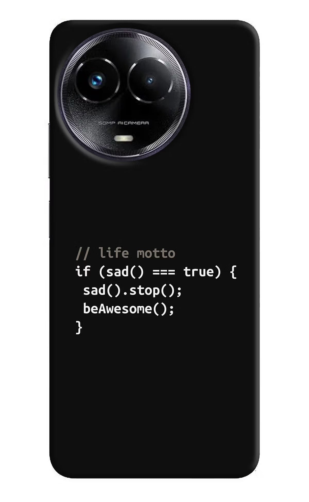 Life Motto Code Realme Narzo 60x Hard Case Back Cover by Casekaro