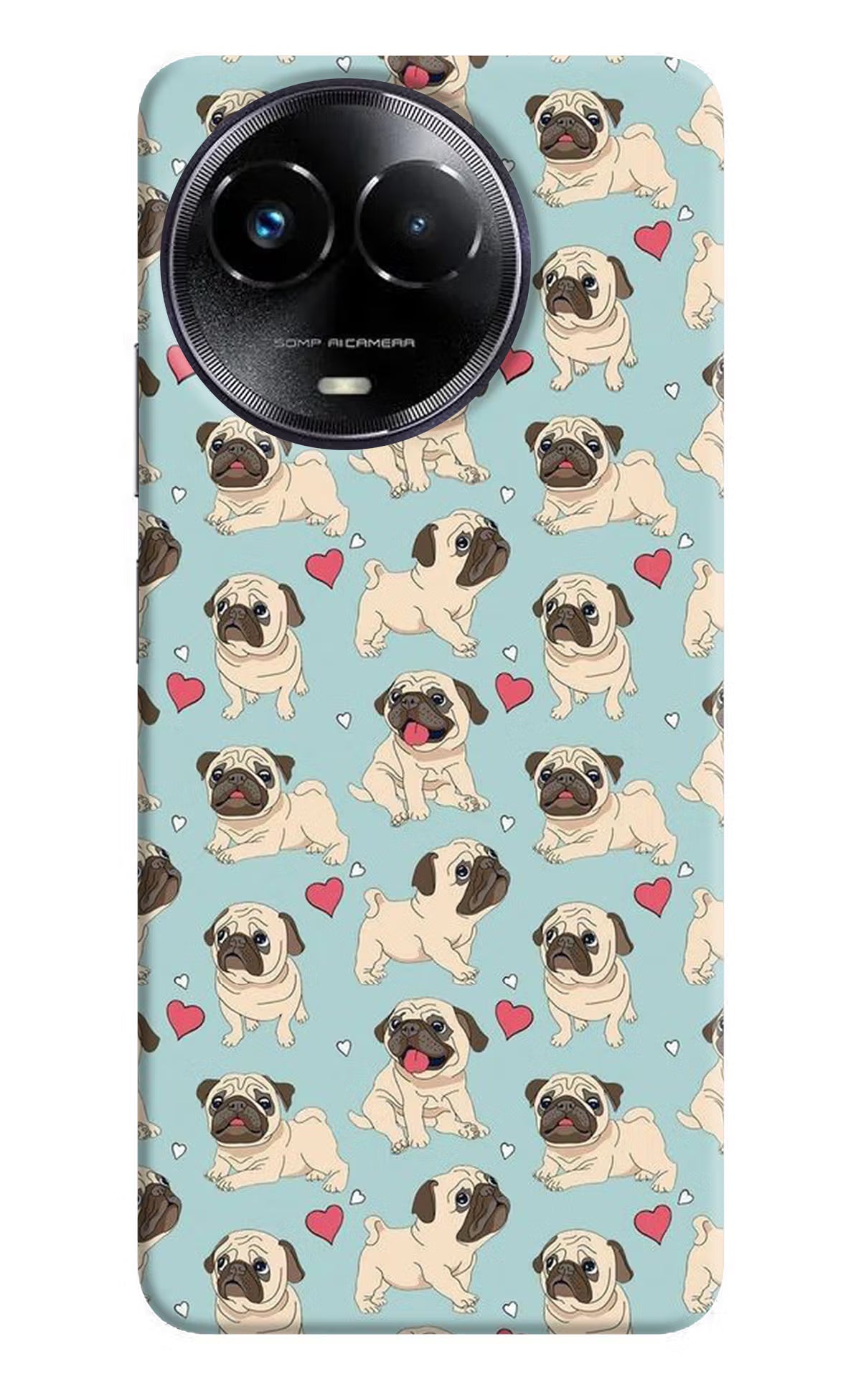 Pug Dog Realme Narzo 60x Hard Case Back Cover by Casekaro