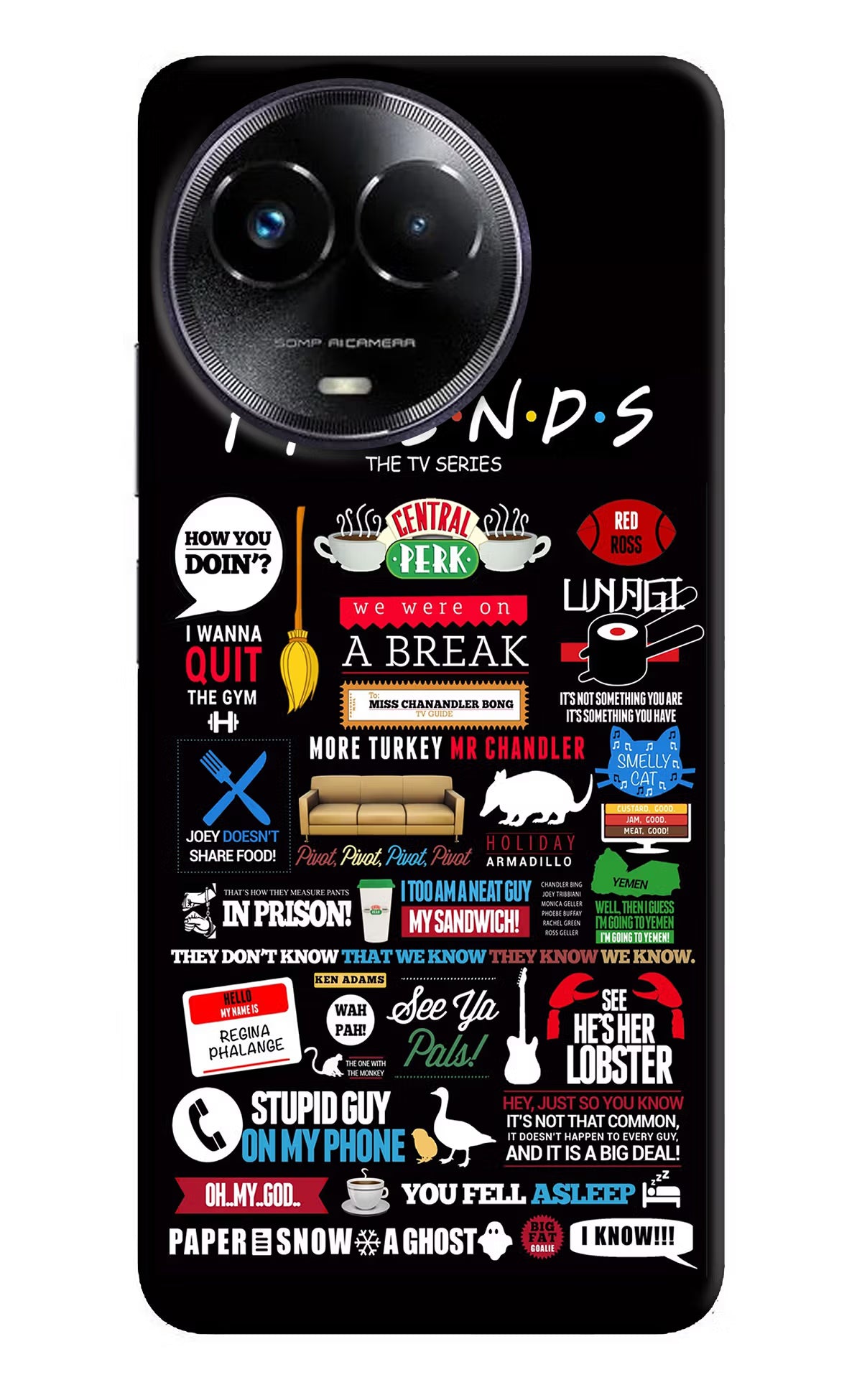 FRIENDS Realme Narzo 60x Hard Case Back Cover by Casekaro