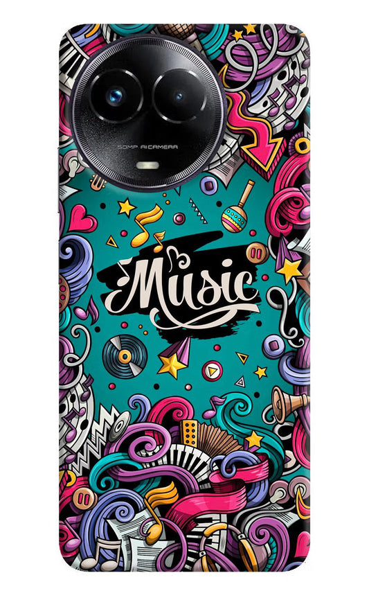 Music Graffiti Realme Narzo 60x Hard Case Back Cover by Casekaro