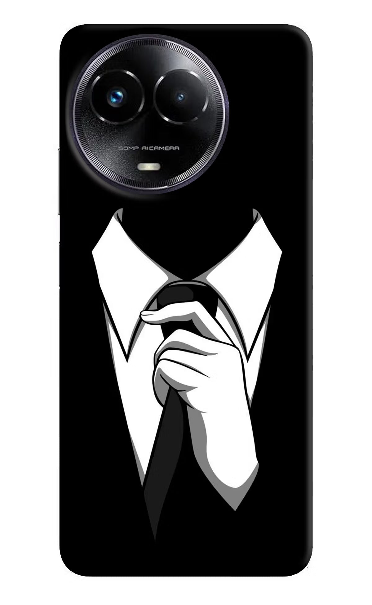 Black Tie Realme Narzo 60x Hard Case Back Cover by Casekaro